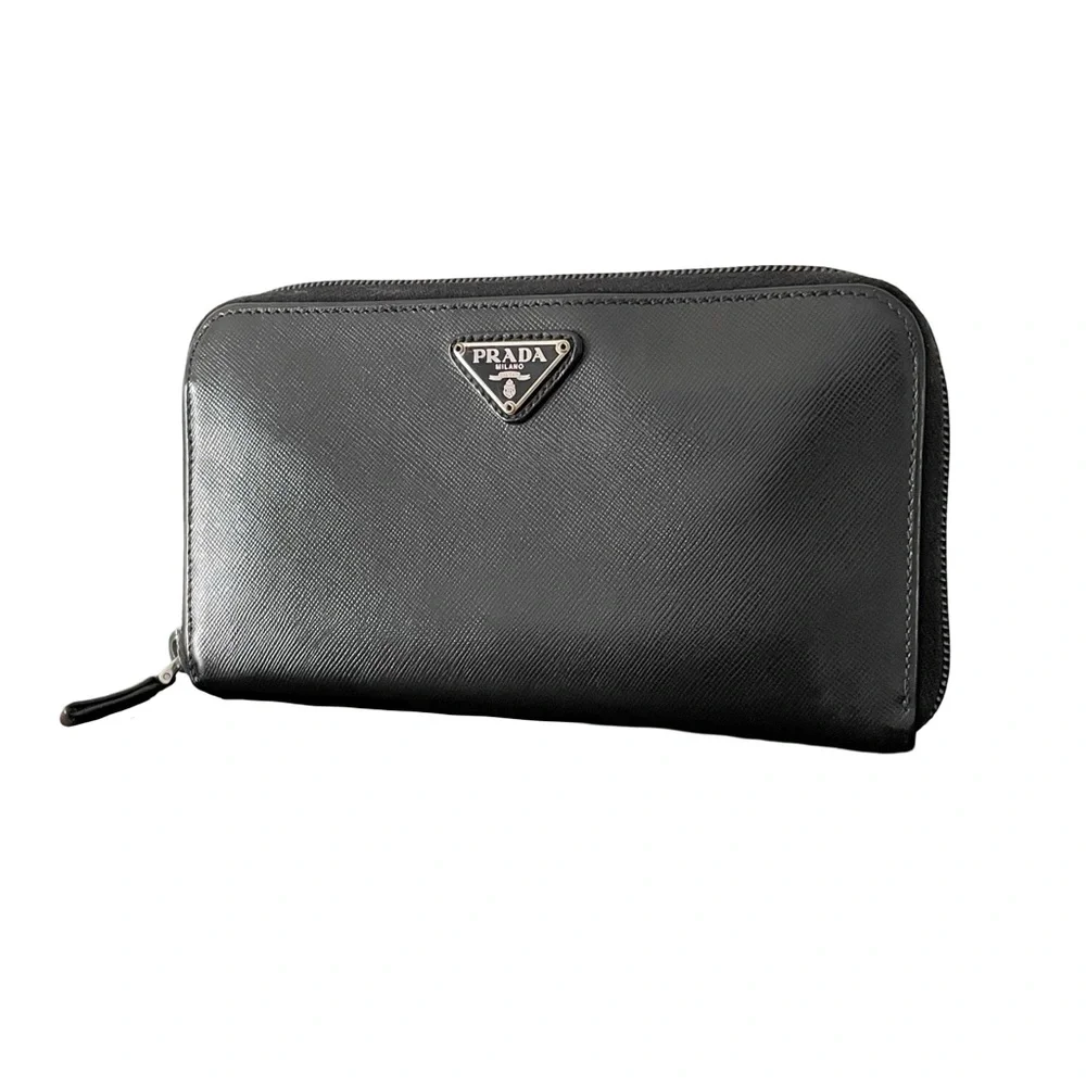 Authentic Prada Black Saffiano Leather Zip-Around Wallet - Picture 2 of 11